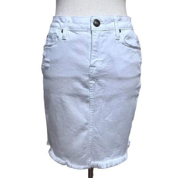Fidelity Denim NWT White Jean Mini Skirt Women 25 - Picture 3 of 13